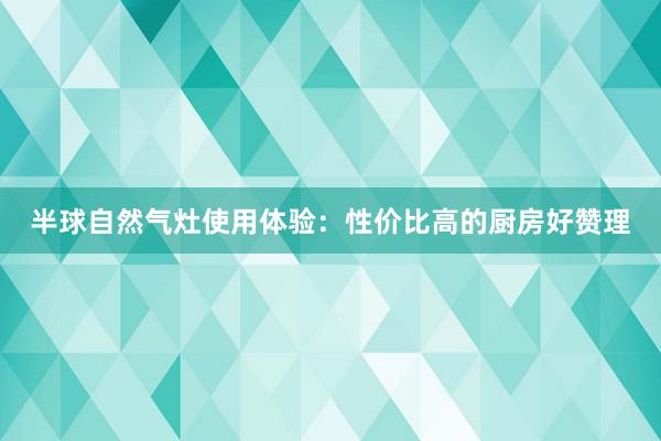 半球自然气灶使用体验：性价比高的厨房好赞理